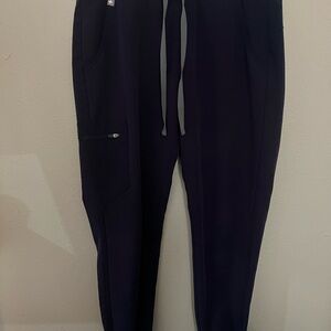 Figs Men's Blue Jogger Sweatpants with Gray Drawstrings